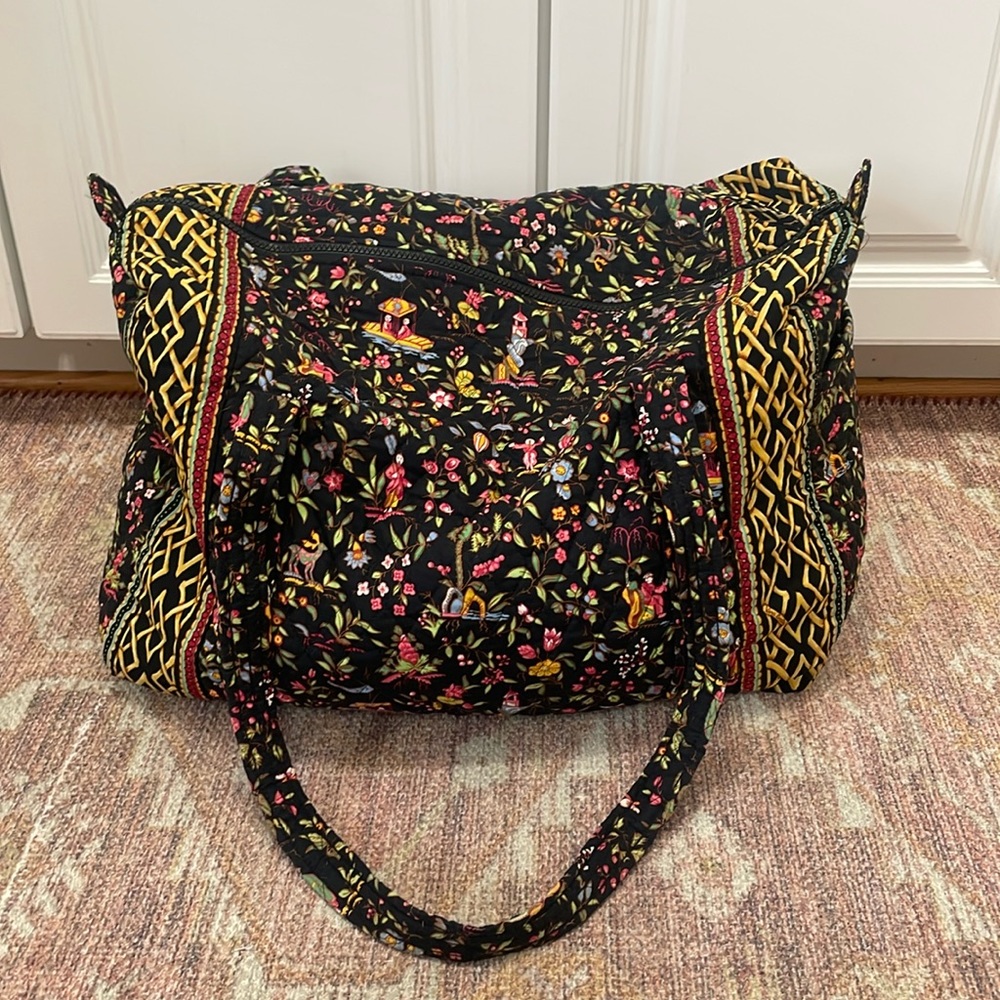 Vera Bradley Retired Ming Paddy Quilted Duffel Bag